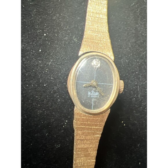 Vtg Le Jour Women's Elegant Wristwatch 17 Jewels 10K RPG Manual Winding Working - Picture 1 of 6